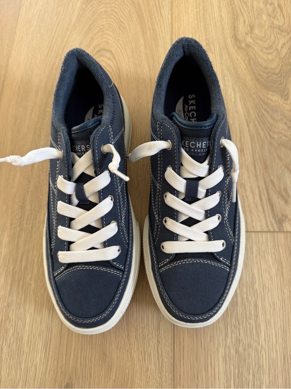 Skechers Air-Cooled Arch Fit navy canvas sneakers 7